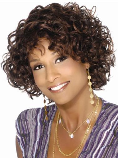 Short Brown Synthetic African American Wigs