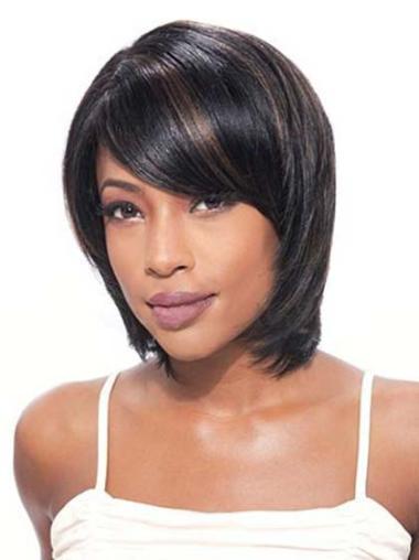 Chin Length Black African American Wigs