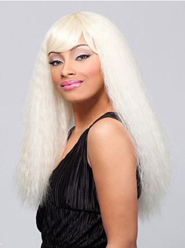 Blonde Straight Remy Hair African American Wigs