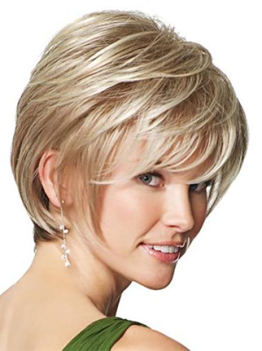 Online Short Blonde Synthetic Wigs