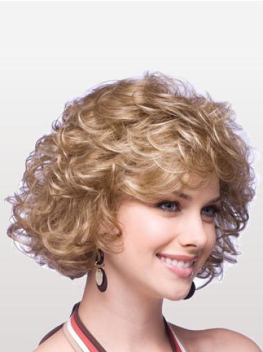 Graceful Blonde Curly Synthetic Wigs