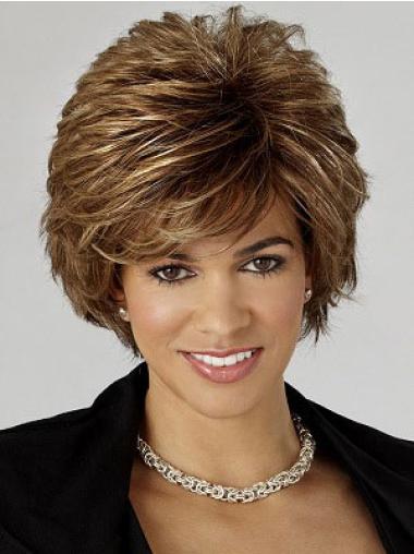 Short Brown Synthetic Wigs