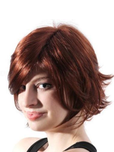 Style Chin Length Auburn Wavy Synthetic Wigs