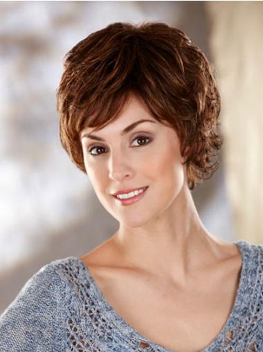 Style Short Brown Wavy Synthetic Wigs