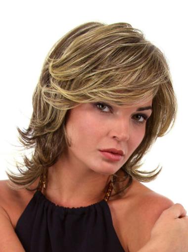 Short Blonde Wavy Synthetic Lace Front Wigs