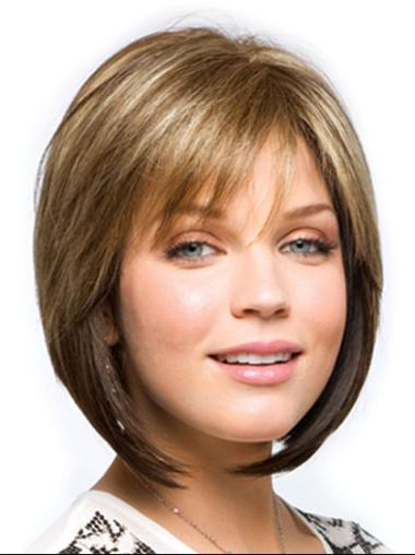 Modern Blonde Straight Synthetic Wigs