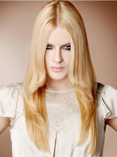 Soft Long Blonde Hand-tied Wigs