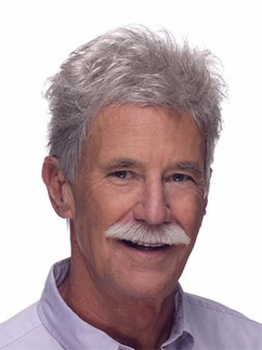 Straight Monofilament Grey Affordable Men Toupees